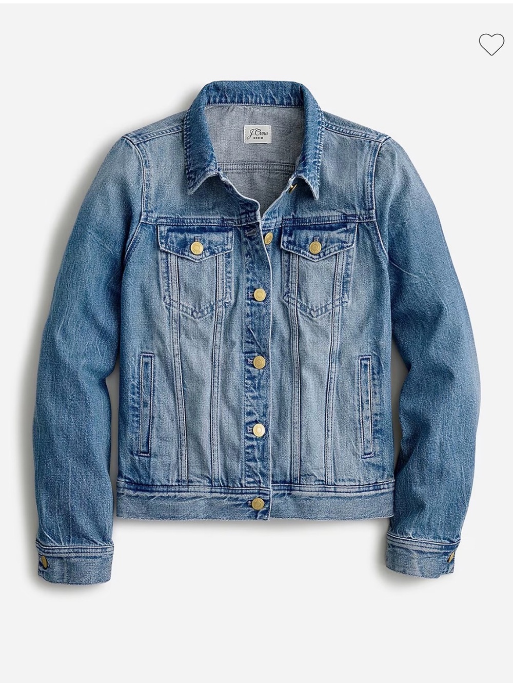 EUC J. Crew Classic denim jacket in Brilliant Day wash